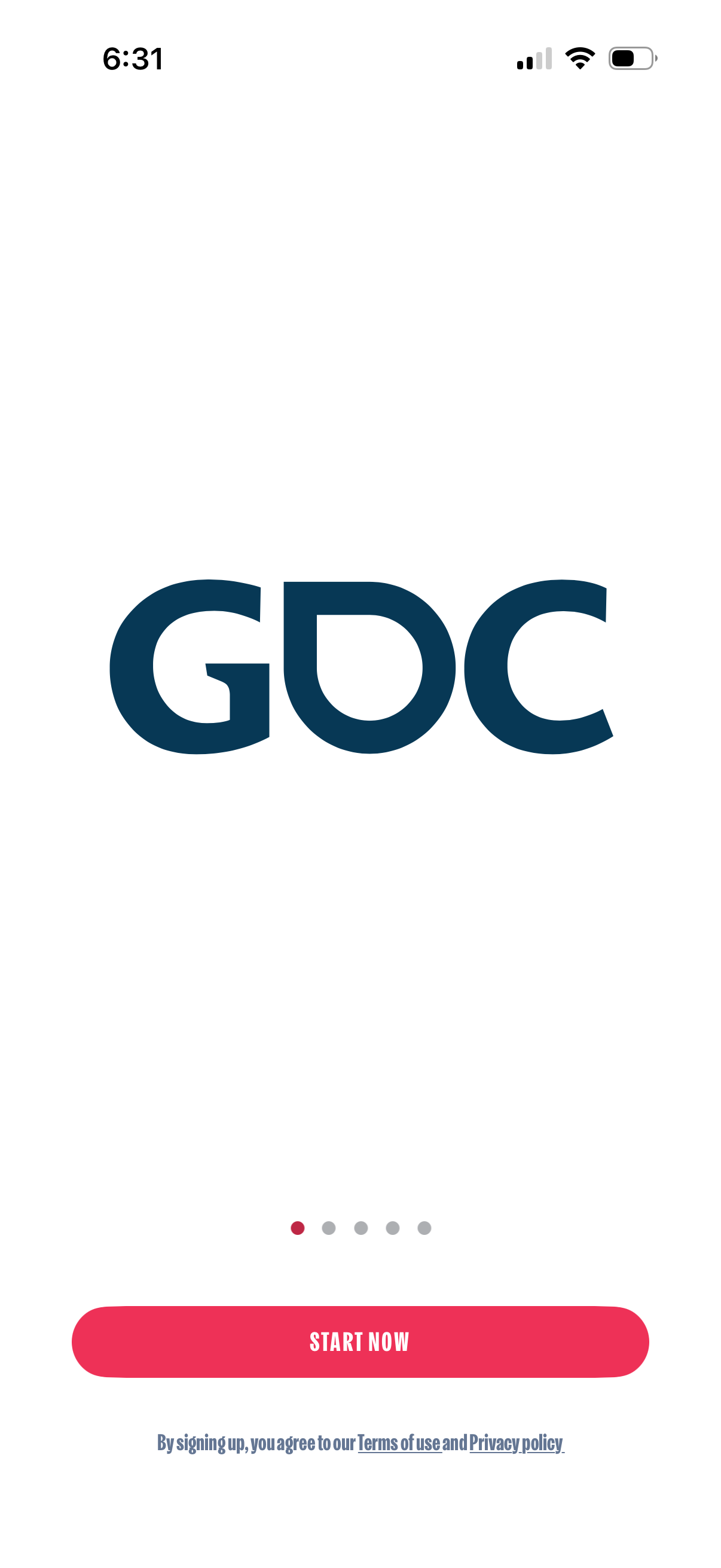 GDC-festival onboarding screenshot